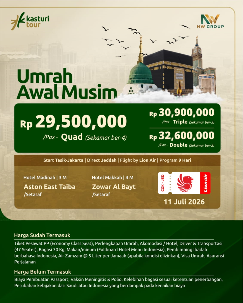 Umroh Awal Musim Kasturi tour tasikmalaya