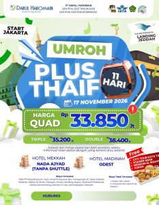 Umroh plus thaif Darul Haromain