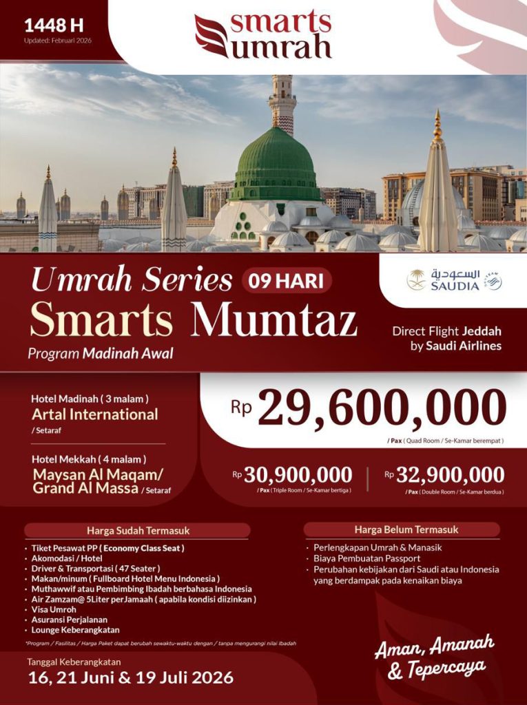 Umrah Smarts Mumtaz Awal Musim