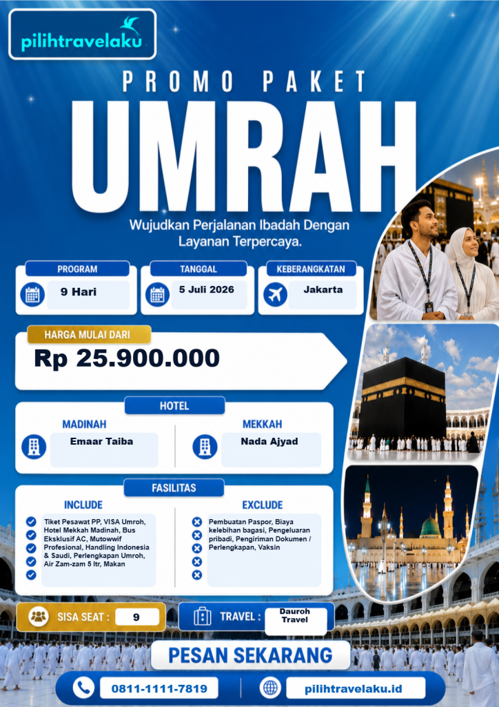Umroh Meriah Liburan Sekolah Juli 2026