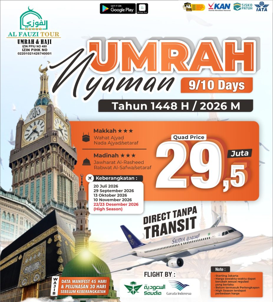 umroh nyaman 9-10 hari al fauzi tour